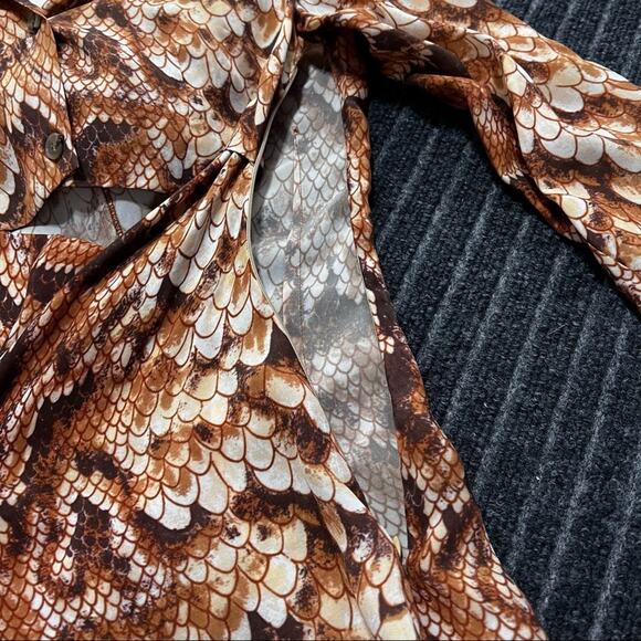 NANUSHKA Tess Cutout Snake-print Satin Mini Dress Size XS Vintage Snake NEW NWT - Picture 12 of 16